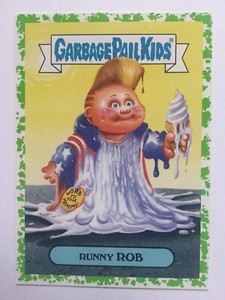 Garbage Pail Kids Topps We Hate The 90s Sticker 1a Runny Rob Green