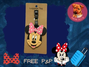 Disney Minnie Mouse PVC Baggage Backpack Suitcase Luggage Tags - Picture 1 of 3