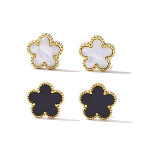 Clover Earrings for Women Stainless Steel Hypoallergenic Clover Stud Earrings - Picture 1 of 4
