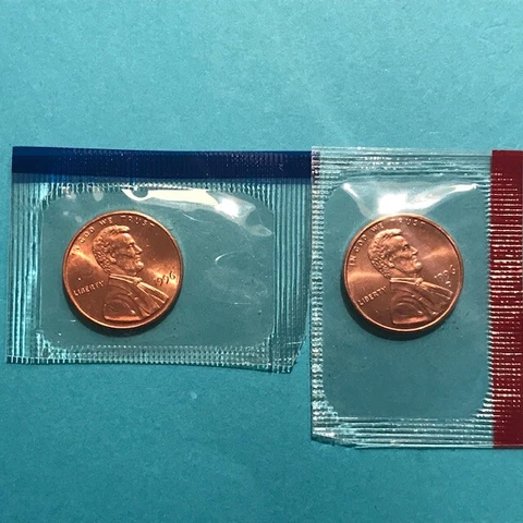 1996 P&D Lincoln Cent Unc in Mint Cello   FREE SHIP Cover