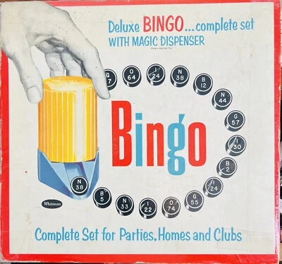 Vintage 1957 Deluxe Bingo Set With Magic Dispenser Whitman Publishing 60 Cards - Image 1 of 4