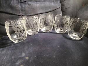 5 CAMBRIDGE "DIANE" 3900/115 13 Oz. CLEAR TUMBLERS ALL IN MINT PERFECT CONDITION