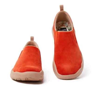 Uin Foot Wear Cuenca Red Size 10.5 Women’s Shoes Cow Suede Leather Walking Shoes - Picture 1 of 14