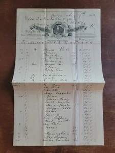 Butler Brothers Department Store Goods 1883 Receipt, New York - Picture 1 of 3