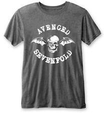 Avenged Sevenfold Deathbat Grey Burnout T-Shirt NEW OFFICIAL