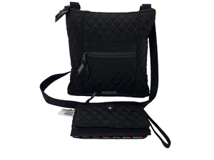 Vera Bradley Hipster Purse and  Matching Wallet Black NWT - Picture 1 of 20