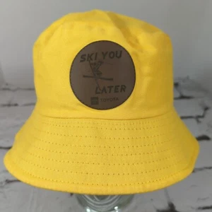 Bucket Hat Ski You Later Yellow Womens - Picture 1 of 6