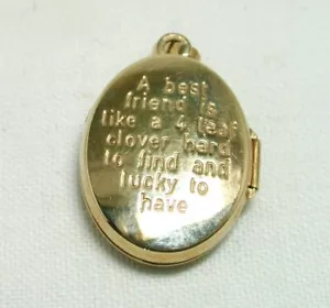 Lovely Two Colour 9ct Gold Friendship Locket 21472 - Picture 1 of 3