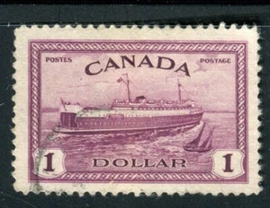 Canada SG406 1946-47 KGVI Peace $1 purple used - Picture 1 of 1