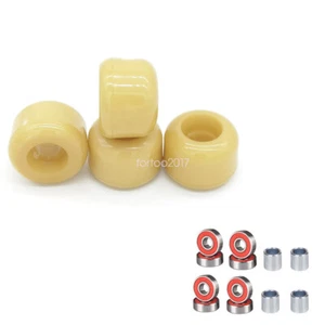50mm 83a Sports Skateboard Cruiser Retro Soft Quiet Wheels Set Bearings Spacers - Picture 1 of 5