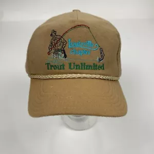 Cappello Berretto Baseball Vintage Trout Unlimited Louisville Capitolo Strapback Pesca Lana - Foto 1 di 11