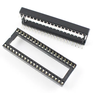 10Pcs 2.54mm Solder Stamping Type Wide 40 Pin DIP IC Socket Adaptor Connector - Picture 1 of 5