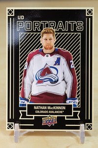 2022-23 Upper Deck UD Portraits #P-25 Nathan MacKinnon - Colorado Avalanche