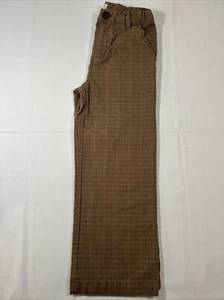 Tea Collection Boys Dress Pants Brown Plaid Size 6 - Picture 1 of 5
