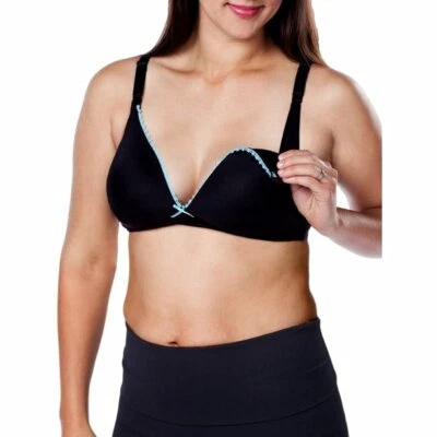 Loving Moments by Leading Lady Women's Molded Wirefree Bra, Black, 38D - Image 1 of 2