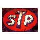 Stp Oil Treatment Logo Tin Sign 8X12? Scientifically Treated Petroleum Rustic