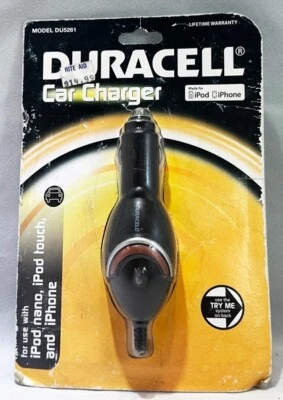Cargador de coche DURACELL DU5261 para Iphone Ipad Nano iPod Touch NUEVO SELLADO Foto 1 de 2