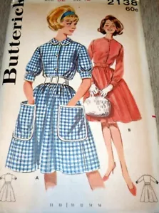 *LOVELY VTG 1950s DRESS BUTTERICK Sewing Pattern 12/32 FF - Picture 1 of 1