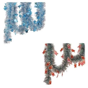 Christmas Tinsel Garland 1.8m Christmas Decoration Hanging Garland Tinsel - Picture 1 of 13