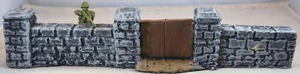 Atherton Scenics Painted WWII Closed Gate Wall Section - Picture 1 of 5