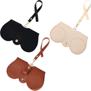 Weiche Leder Sonnenbrille Tasche, Tragbares Leder Brillenetui Halter Schmale Sonnenbrille - Bild 1 von 11