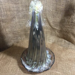 Vintage Hand Blown Art Glass Light Shade Fixture Candelabra Studio Iridescent 2 - Picture 1 of 9