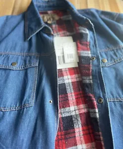 Chaqueta de mezclilla forrada de lana North 40, talla XL para hombre nueva con etiquetas - Imagen 1 de 6