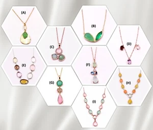 Fine 925 Silver Jewelry Natural Genuine Multi Gemstone Necklaces All 16+2" - Picture 1 of 26