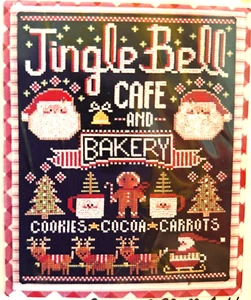 Jingle Bell Cafe - Cookies, Cocoa, Carrots - Cross Stitch Chart - Picture 1 of 2