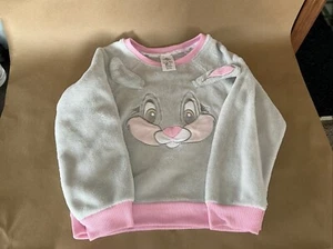 Disney Thumper Pink Grey Sweater Kids Girls size 7/8 - Picture 1 of 4