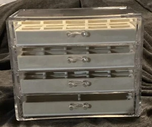 4 Drawer Heavy Clear Acrylic Jewelry Organizer As Is. See Photos - Picture 1 of 10