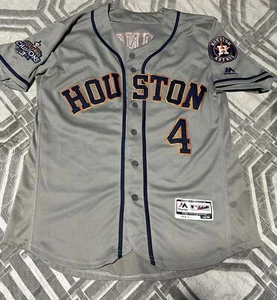 Majestic Houston Astros George Springer World Series 2017 Jersey Size 40 ๐ฅ๐ฅ - Picture 1 of 9