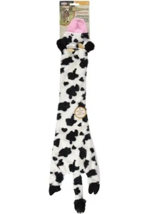 SPOT Ethical Skinneeez CRINKLERS COW Squeaky Dog Toy Stuffing Free Shake Fetch - Picture 1 of 3