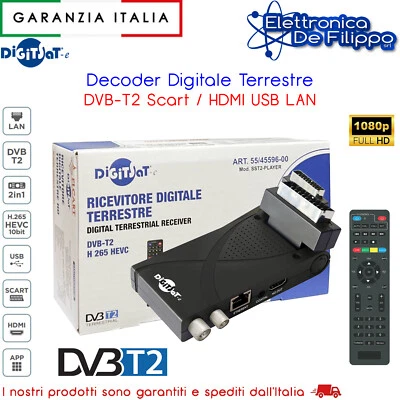 Decoder Digitale Terrestre DVB-T2 Scart Retro TV - Immagine 1 di 2