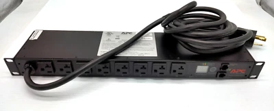 APC AP7801B 8-Outlet 5-20 20A/120V 1U-Rackmount Metered PDU - Image 1 of 4