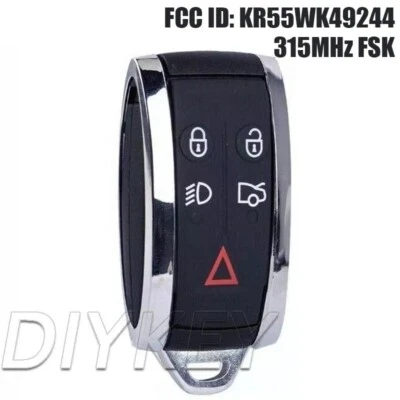 Smart Proximity Remote Key Fob for Jaguar XF XFR XK XKR KR55WK49244 315MHz FSK  Foto 1 de 3