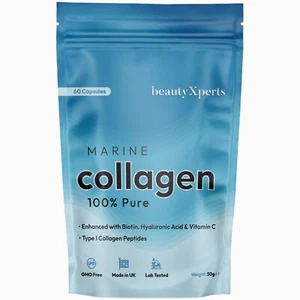 Marine Collagen Capsules + Biotin Vitamin C Hyaluronic Acid (Not Powder Tablets) - Picture 1 of 14