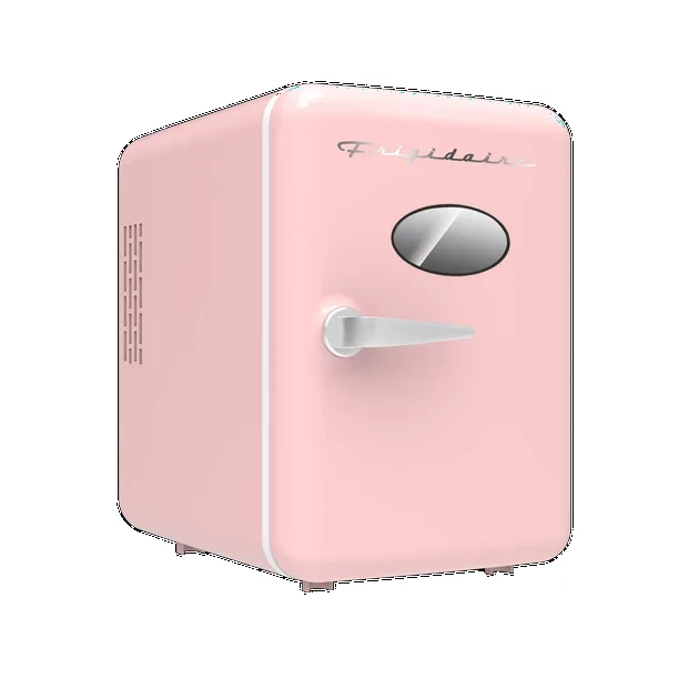 Frigidaire EFMIS137PINK Retro 6-Can Mini Fridge - Pink