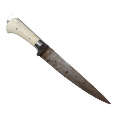 Pesh-kabz Dagger Antique Old Hand Forged Steel Blade Natural Chip Handle L611 - Image 1 of 4