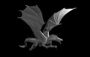 Ancient Bronze Dragon Flying for D&D Dungeons and Dragons Pathfinder DND Mini - Picture 1 of 1