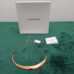 Calvin Klein Rose Gold Semi Groovy Choker, RRP £129, Dirty Box And No Sponge - Picture 1 of 8