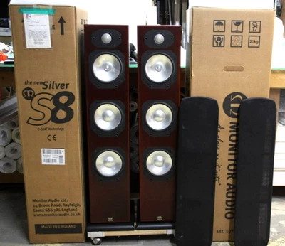 Monitor Audio Silver Studio S8 Floorstanding Speaker Pair Excellent Condition - Image 1 of 4
