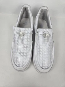 K Swiss 01856106 VIP Sport Men's 11.5 loafer White laces With box (damaged) - Picture 1 of 13