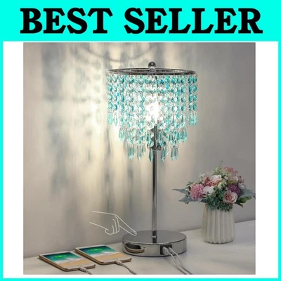 触摸控制水晶床头柜灯带USB端口 — 第 1/4 张图片