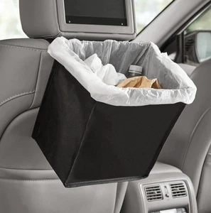 NEW Auto Drive Car Trash Can - CollapsibleGarbage Bin Adjustable Straps - Picture 1 of 11