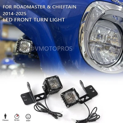 Luces LED delanteras de señal de giro accesorios aptos para Indian Roadmaster Elite 2018-up Foto 1 de 4