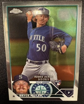2023 Topps Chrome Update Series - Rookie Debut Bryce Miller #USC99 (RC) - Image 1 of 2