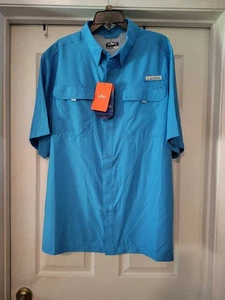 Habit Herren XL, blau, Knopfleiste, Kragen mit Taschen, kühlendes, schnelltrocknendes Hemd - Bild 1 von 4