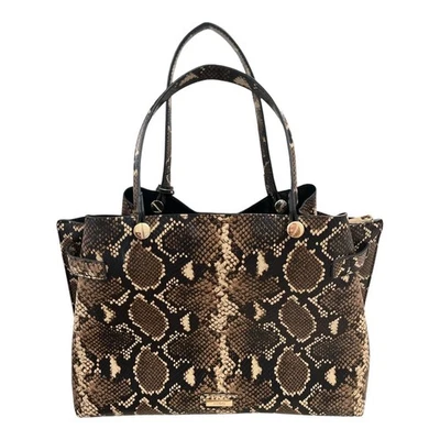 Aldo HELICIA210 Python Print Tote Bag – Faux Snakeskin Brown & Black – Gold Hard - Image 1 of 4