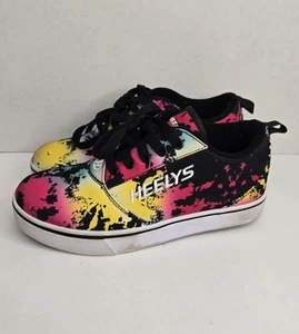 Heelys Shoes Youth Sz 6 Wheeled Sneakers Skate Canvas Lace Up Shoe Colorful - Picture 1 of 24